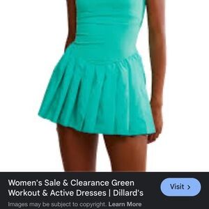 California original design green tennis dress Workout Dress l/xl